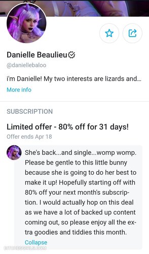 Danielle Beaulieu Cosplay Porn - Daniellecosplay Cosplay Leaked Nudes